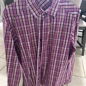Men's Purple Prada Checkered Shirt